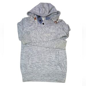 L.O.G.G. H&M Men's Hooded Henley Sweater Gray, Size Small